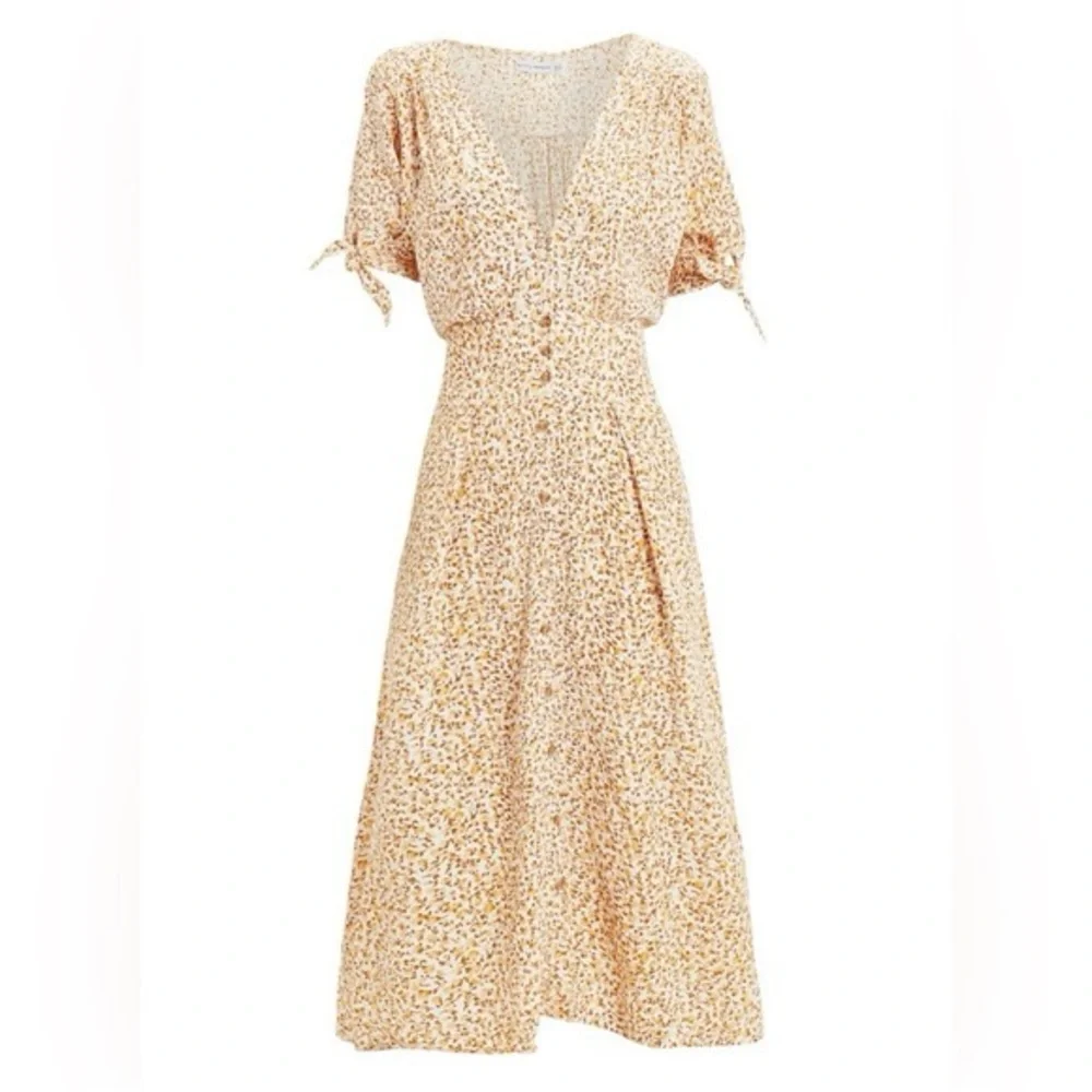 Faithfull the Brand Billie Midi Dress in Dahlia Floral Print size US4/AU8 - Picture 2 of 8